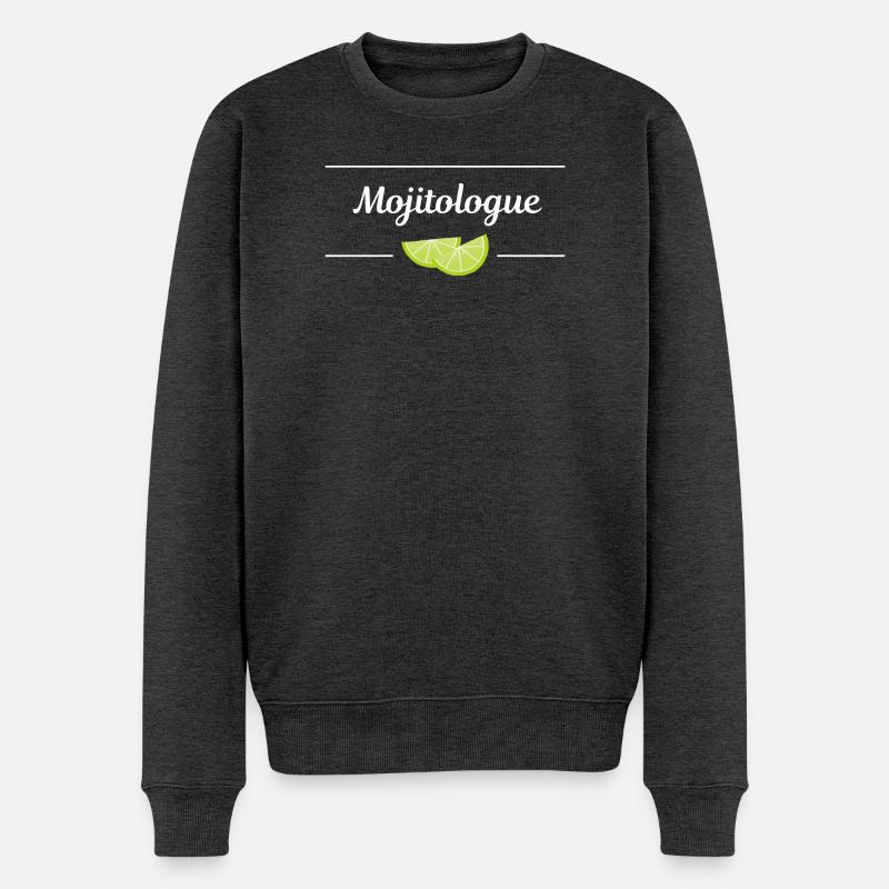 Mojitologue - Pull Premium bio Homme - anthracite chiné