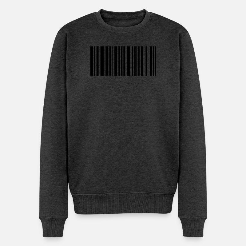 barcode - Männer Premium Bio Pullover - Anthrazit meliert