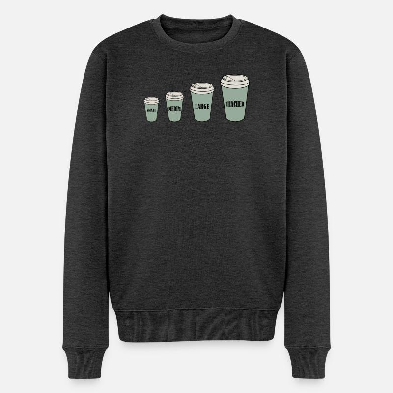 Lehrerkaffee - Männer Premium Bio Pullover - Anthrazit meliert
