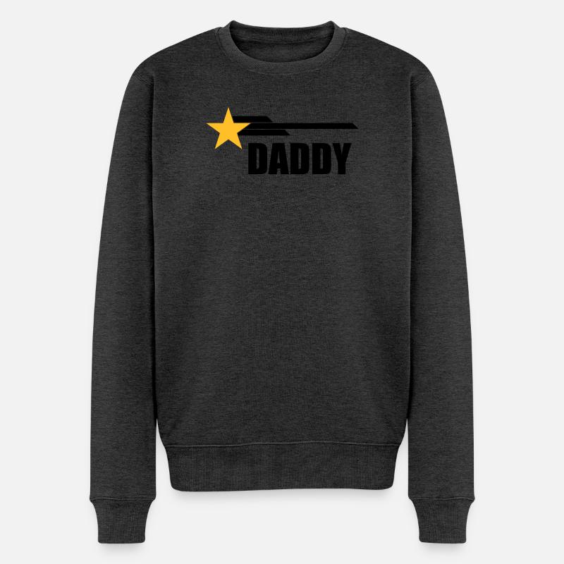 Daddy - Männer Premium Bio Pullover - Anthrazit meliert