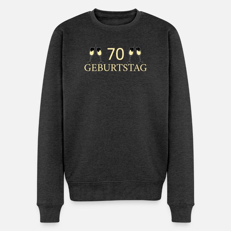 70e anniversaire 70 ans - Pull Premium bio Homme - anthracite chiné
