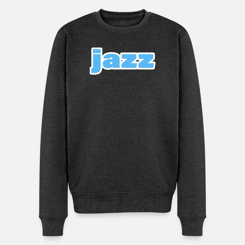 JAZZ - Männer Premium Bio Pullover - Anthrazit meliert