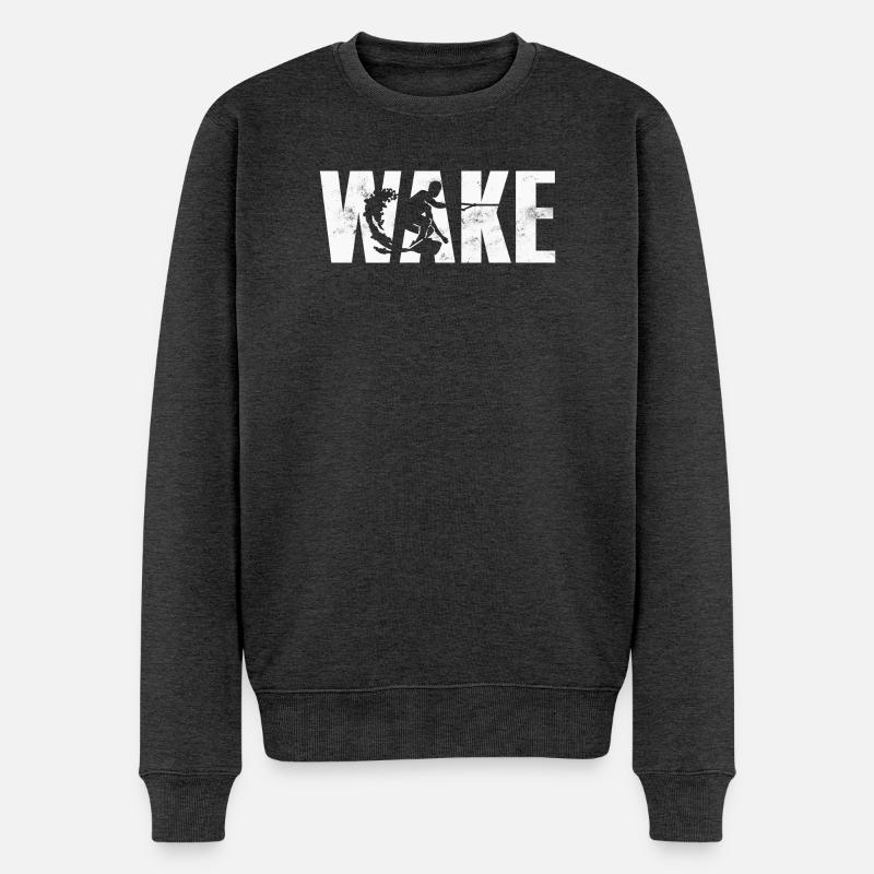 Wakeboard Wakeboarden - Männer Premium Bio Pullover - Anthrazit meliert