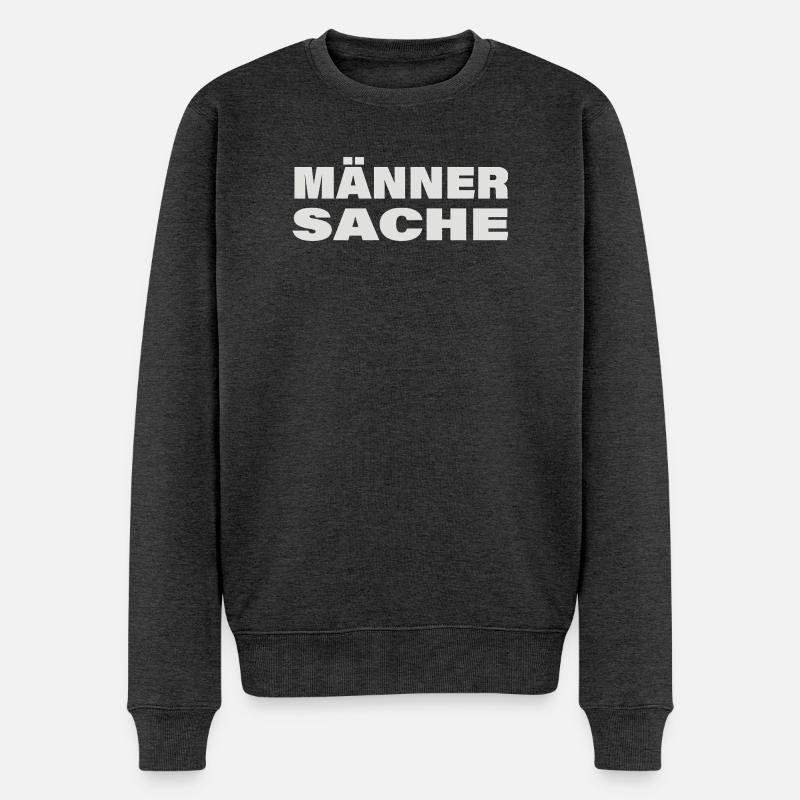 MÄNNERSACHE - Männer Premium Bio Pullover - Anthrazit meliert