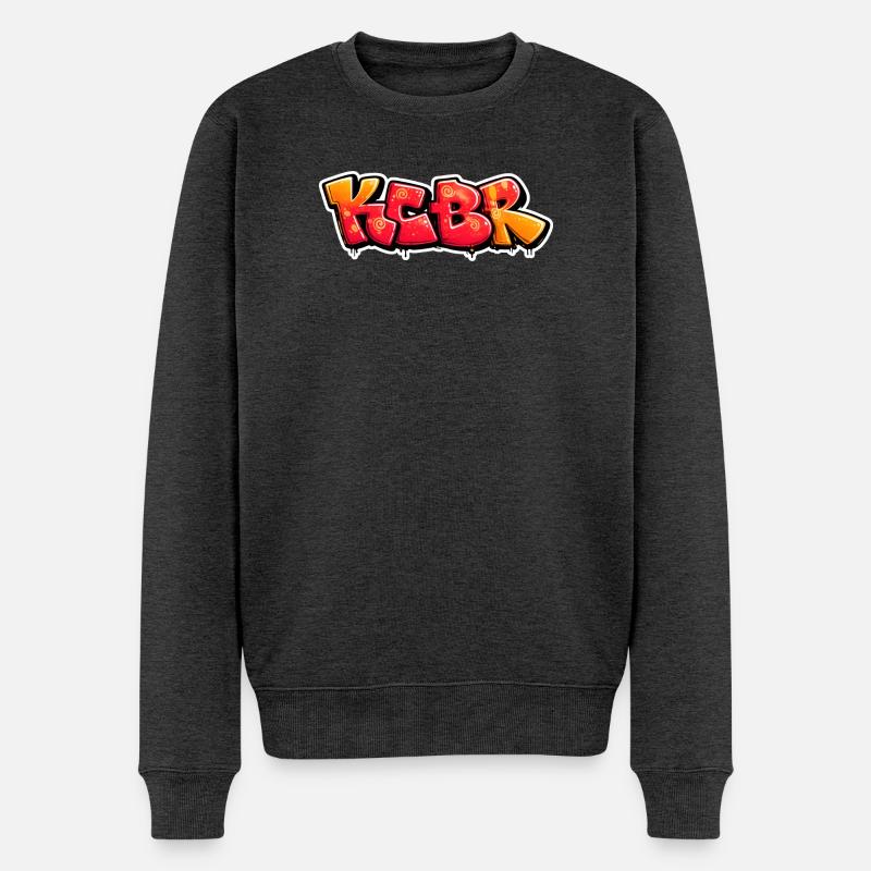 Conception de graffiti Burst KCBR - Pull Premium bio Homme - anthracite chiné