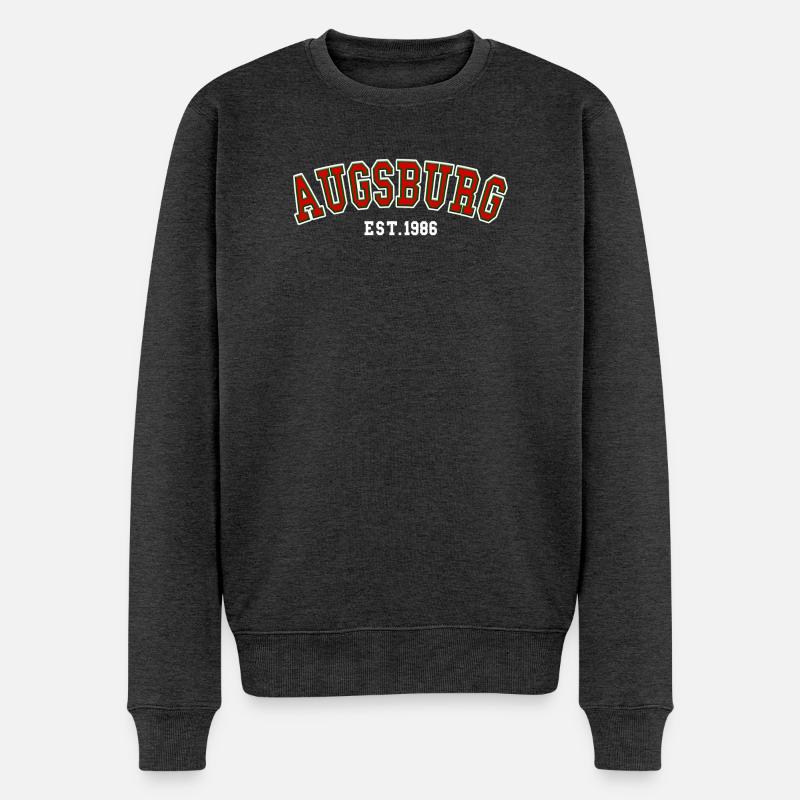 Augsburg gegründet 1986 - Männer Premium Bio Pullover - Anthrazit meliert