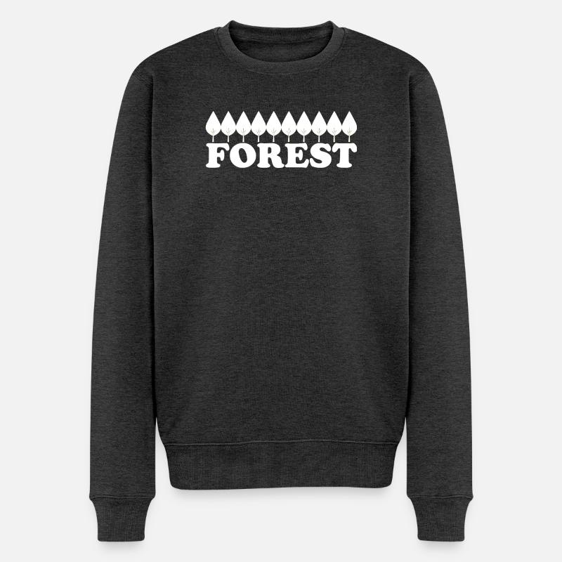 FOREST - Männer Premium Bio Pullover - Anthrazit meliert