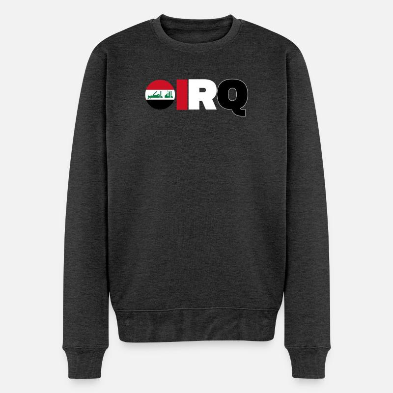 Irak - Männer Premium Bio Pullover - Anthrazit meliert