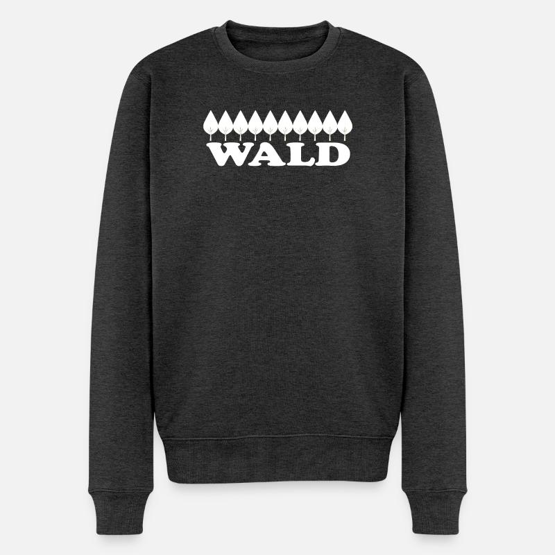 WALD - Männer Premium Bio Pullover - Anthrazit meliert