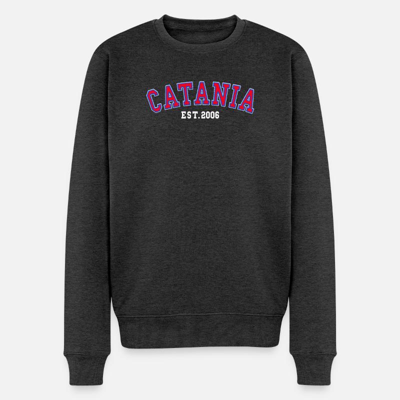 Catania gegründet 2006 - Männer Premium Bio Pullover - Anthrazit meliert