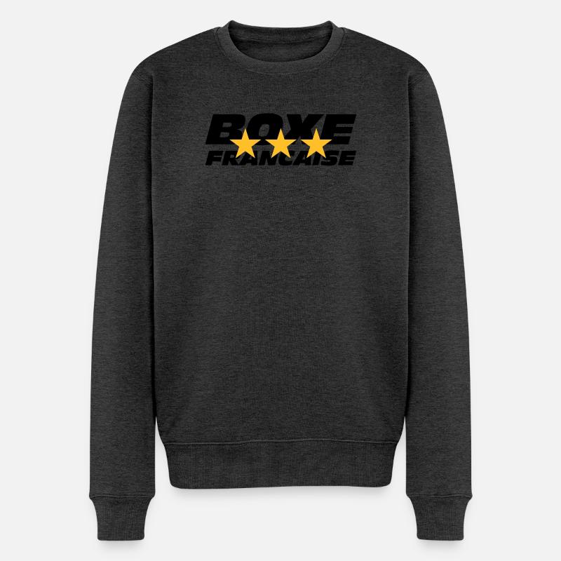Boxen Francaise - Männer Premium Bio Pullover - Anthrazit meliert