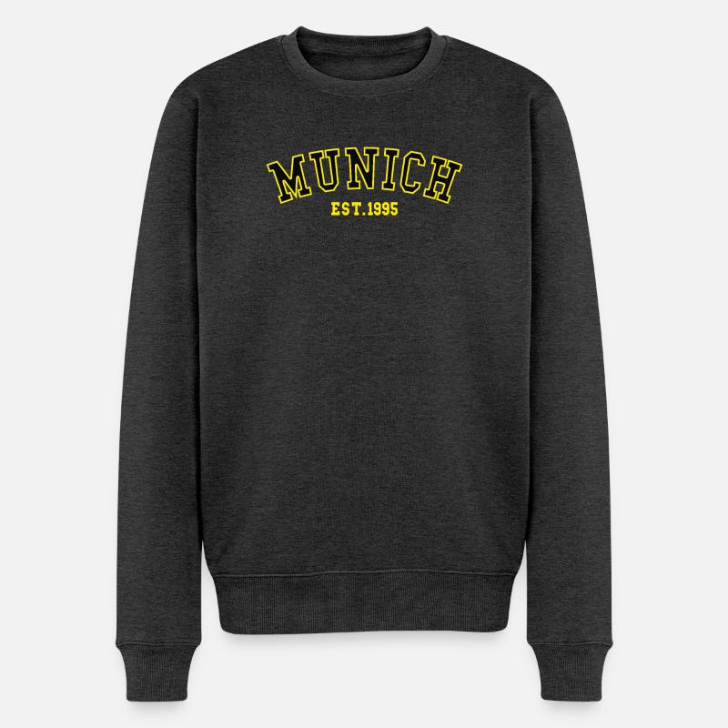 Munich_Est_1995 - Männer Premium Bio Pullover - Anthrazit meliert