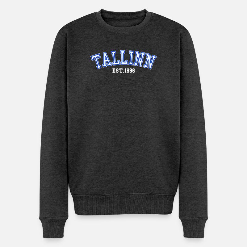 Tallinn, gegründet 1996 - Männer Premium Bio Pullover - Anthrazit meliert