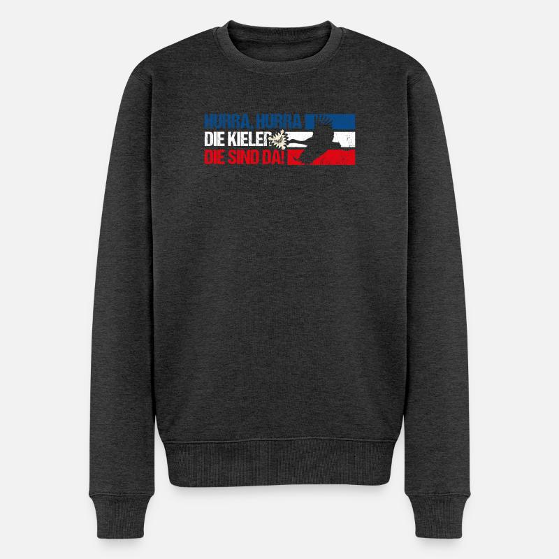 Kiel Fußball - Männer Premium Bio Pullover - Anthrazit meliert