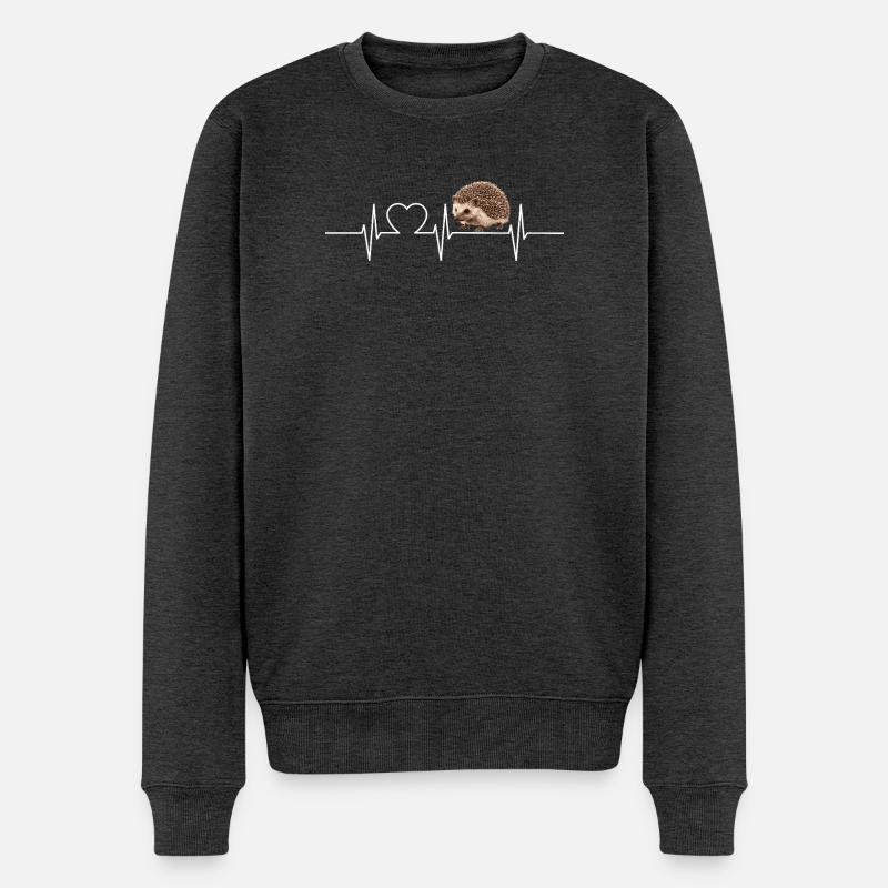 Igel - Männer Premium Bio Pullover - Anthrazit meliert