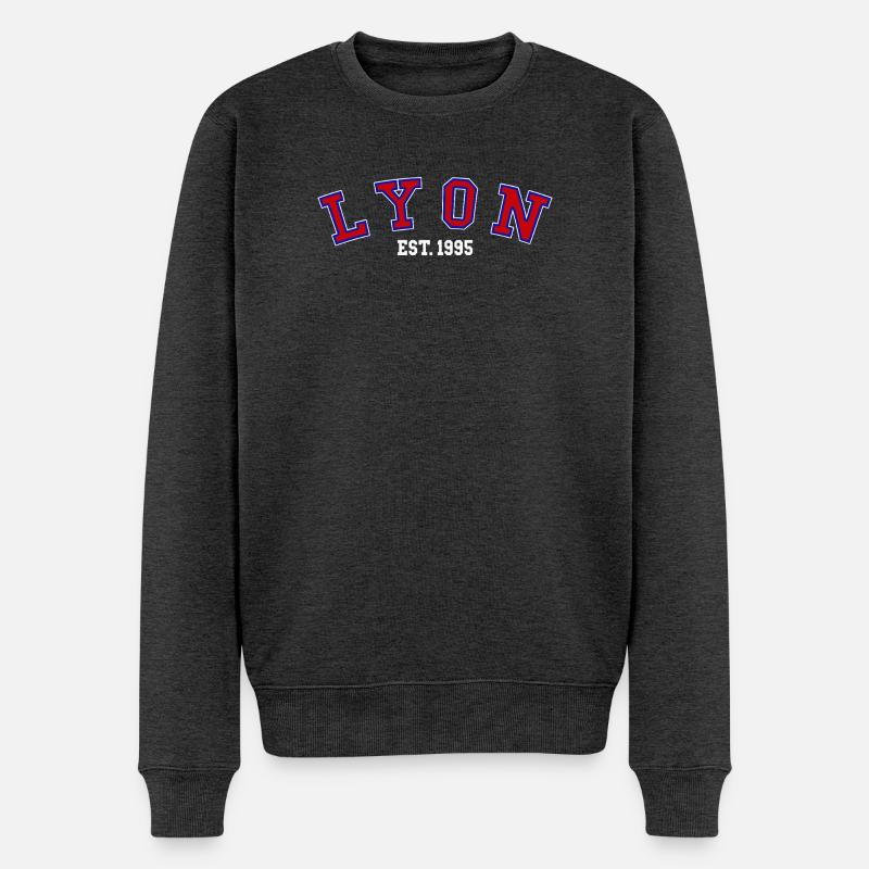 Lyon Est. 1995 - Männer Premium Bio Pullover - Anthrazit meliert