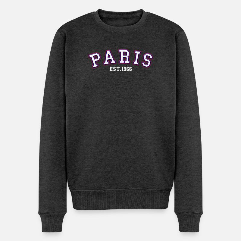 Paris fondée en 1966 - Pull Premium bio Homme - anthracite chiné