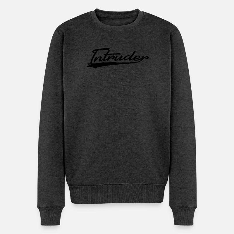 intruder - Männer Premium Bio Pullover - Anthrazit meliert