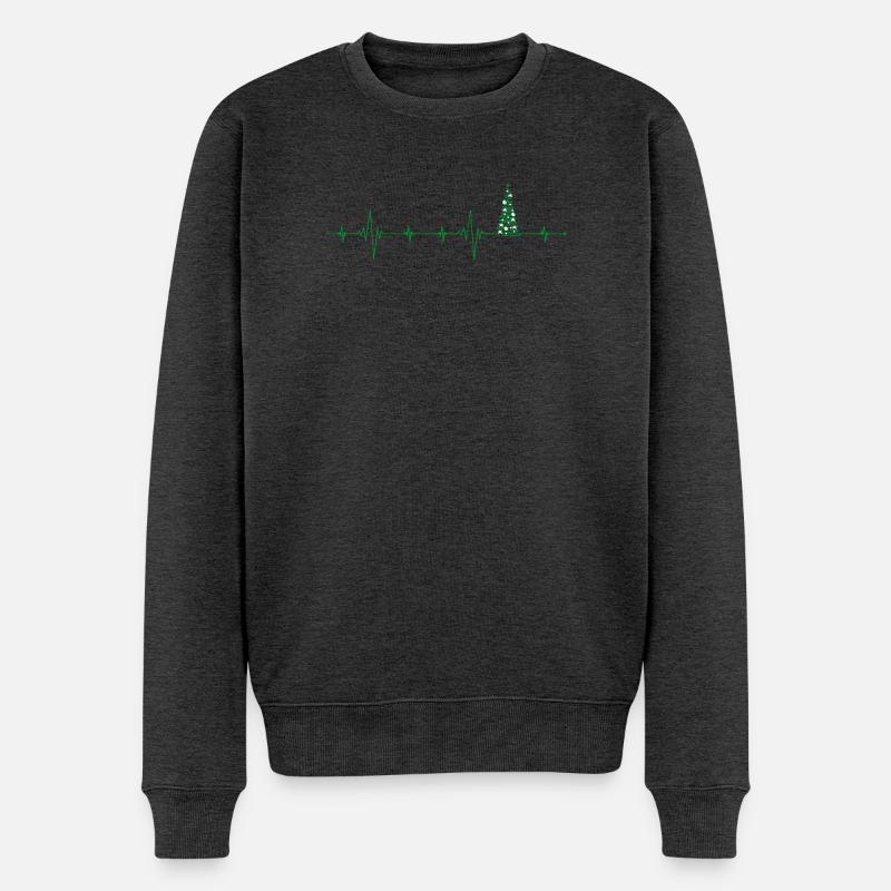 Arbre de Noël Pulsation Oeuvre - Pull Premium bio Homme - anthracite chiné