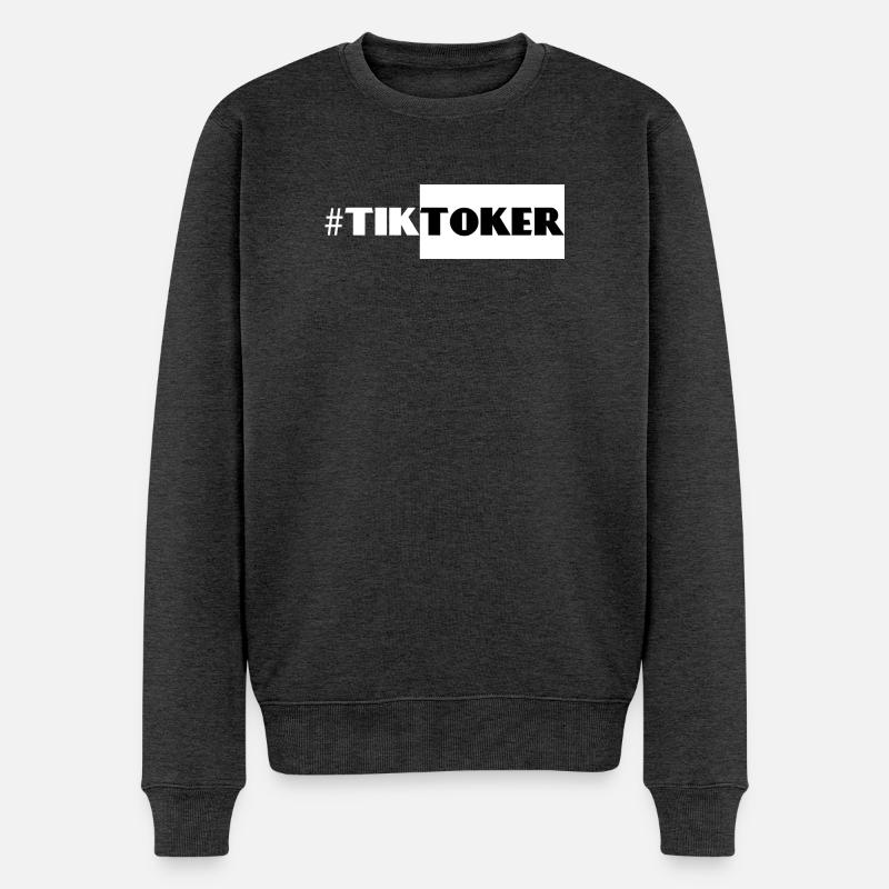 #Tiktoker - Pull Premium bio Homme - anthracite chiné