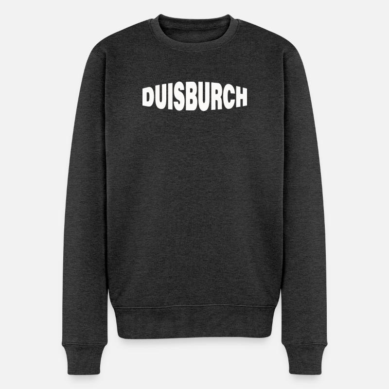 DUISBURCH - Pull Premium bio Homme - anthracite chiné