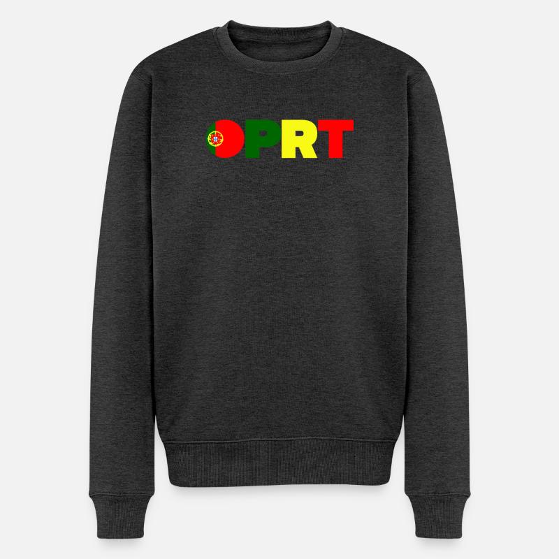 Portugal - Männer Premium Bio Pullover - Anthrazit meliert