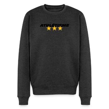 Track and Field - Männer Premium Bio Pullover - Anthrazit meliert - Vorne - Thijin (182cm)