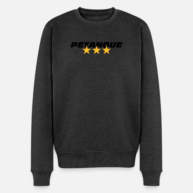 Petanque - Pull Premium bio Homme - anthracite chiné