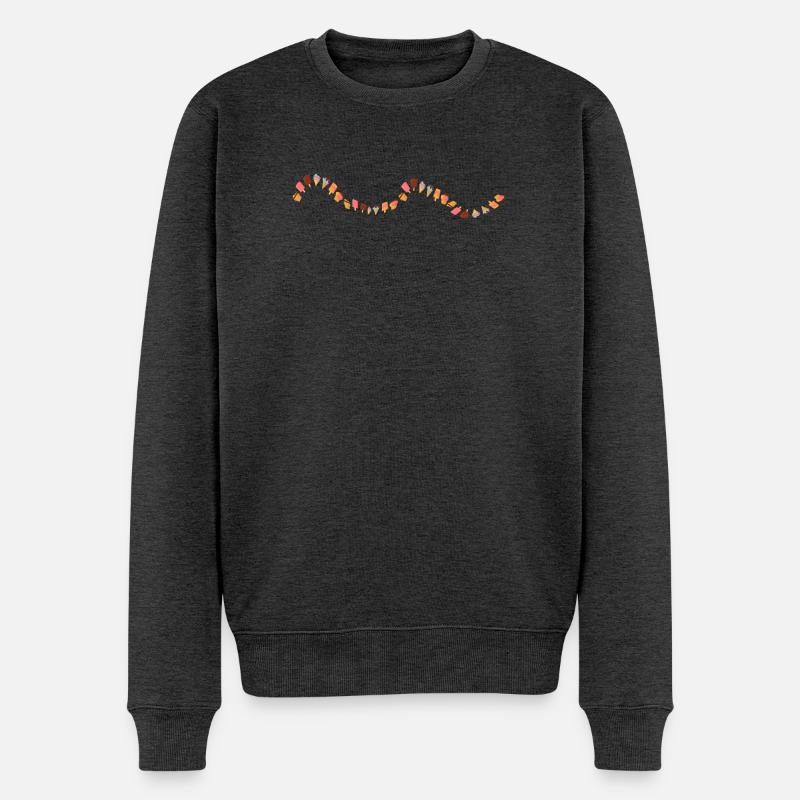 Eis - Männer Premium Bio Pullover - Anthrazit meliert