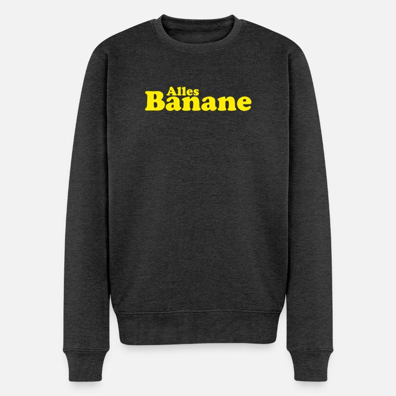Alles Banane - Männer Premium Bio Pullover - Anthrazit meliert