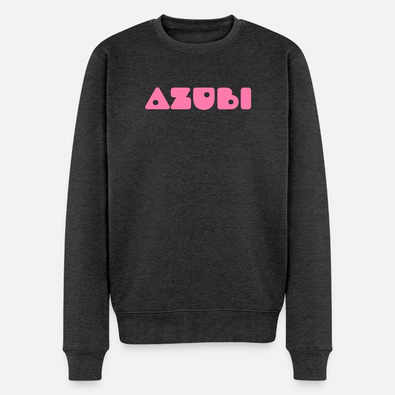 Azubi Tshirt 8 23 rosa - Männer Premium Bio Pullover - Anthrazit meliert