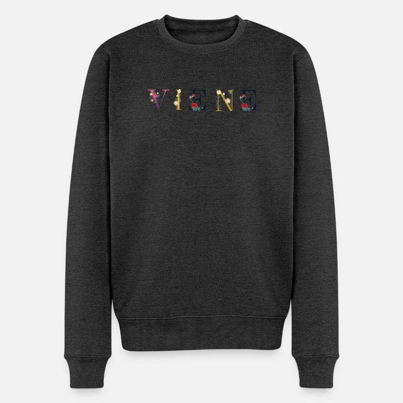 Wien - Männer Premium Bio Pullover - Anthrazit meliert