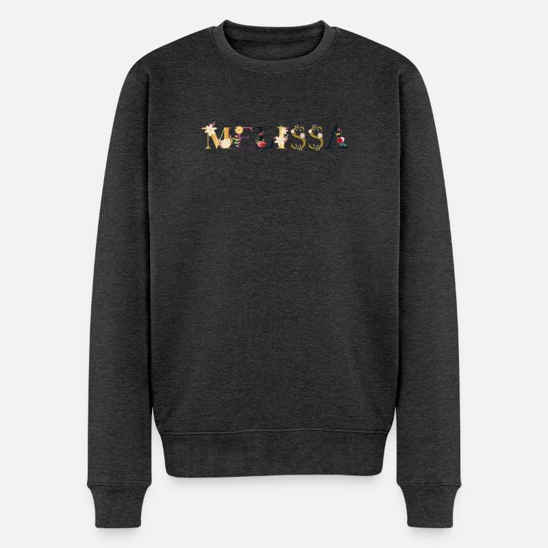 Melisse - Männer Premium Bio Pullover - Anthrazit meliert