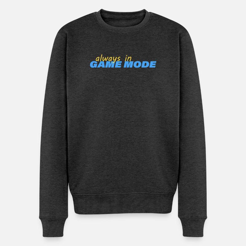 ALWAYS IN GAME MODE - Männer Premium Bio Pullover - Anthrazit meliert