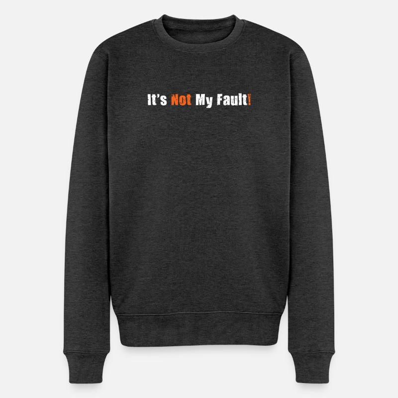 Es ist nicht meine Schuld! - Männer Premium Bio Pullover - Anthrazit meliert