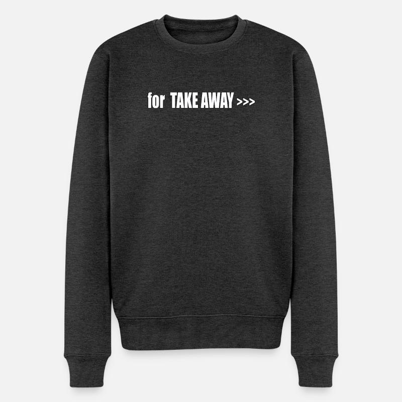 FOR TAKE AWAY - Männer Premium Bio Pullover - Anthrazit meliert
