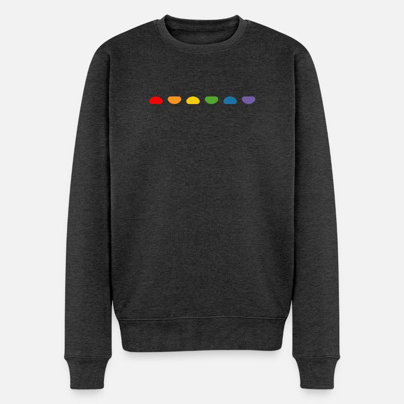 Regenbogen Nugget - Männer Premium Bio Pullover - Anthrazit meliert