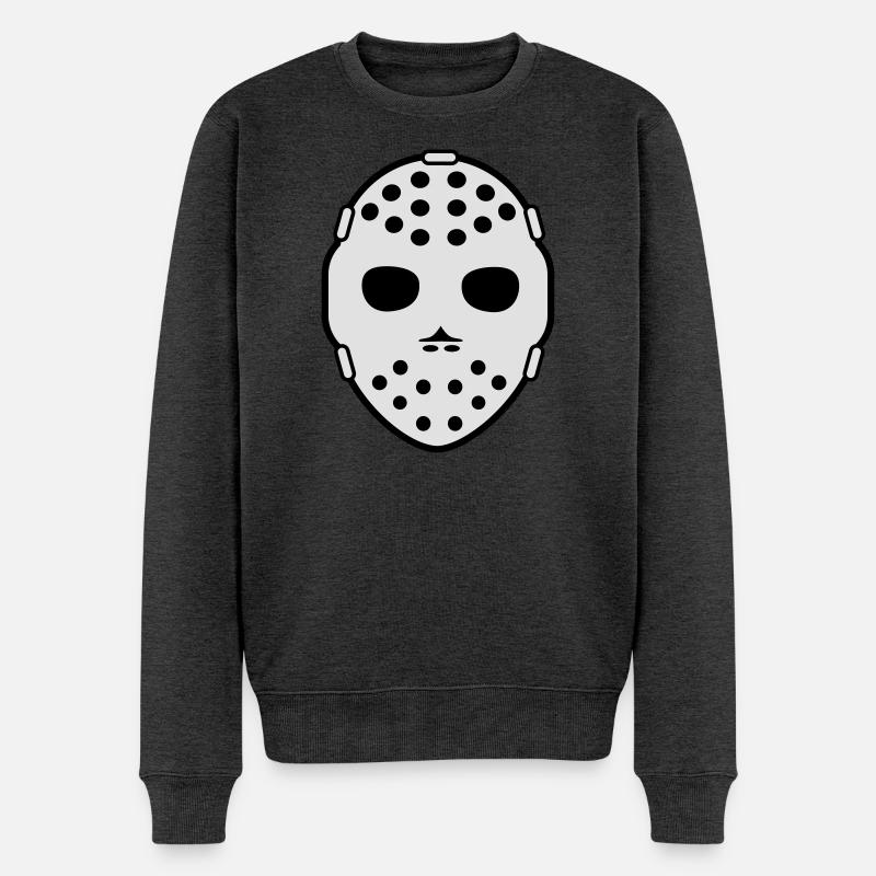 hockey maske - Männer Premium Bio Pullover - Anthrazit meliert