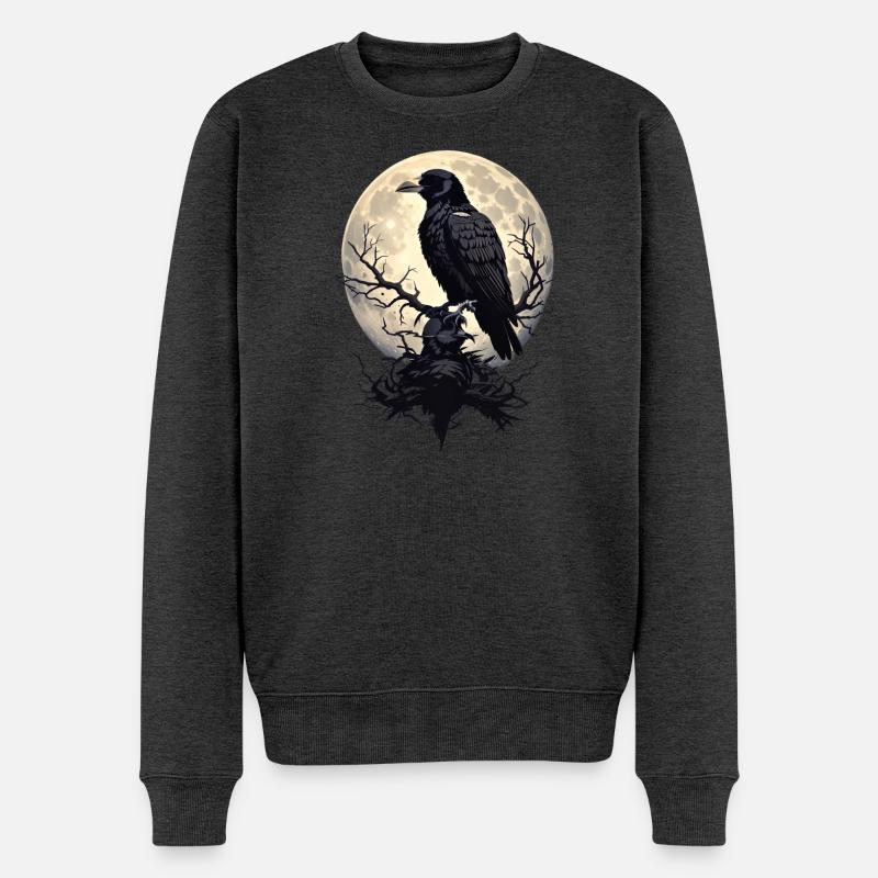 Schwarzer Rabe - Männer Premium Bio Pullover - Anthrazit meliert