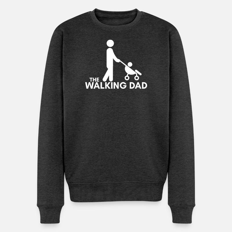 Le cadeau de la poussette Walking Dad Dad - Pull Premium bio Homme - anthracite chiné