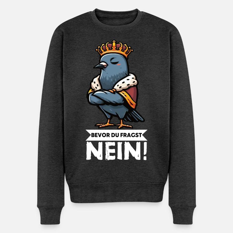 Bevor Du Fragst Taube Tauben Taubenliebhaber Vogel - Männer Premium Bio Pullover - Anthrazit meliert