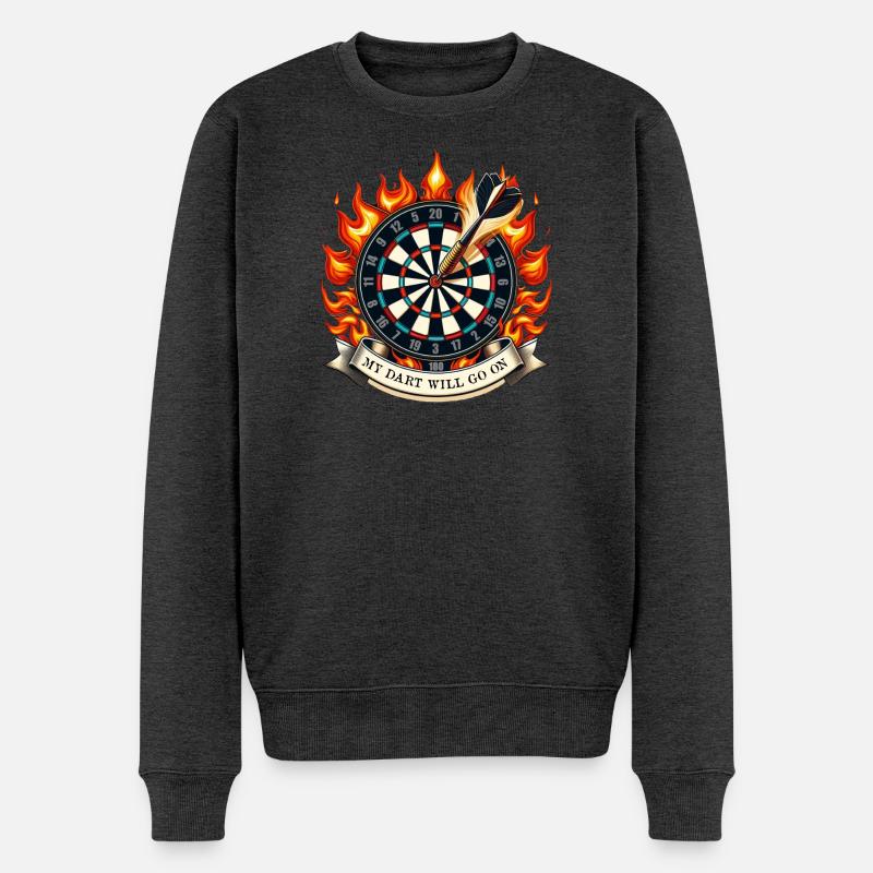 My Dart will go on - Männer Premium Bio Pullover - Anthrazit meliert