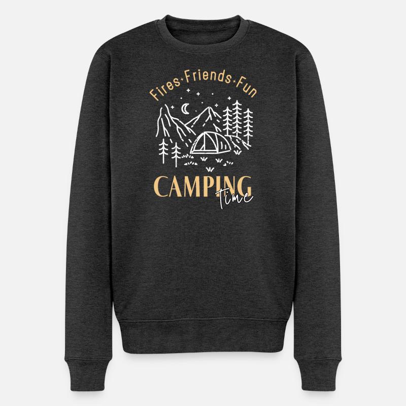 Temps de camping - Pull Premium bio Homme - anthracite chiné