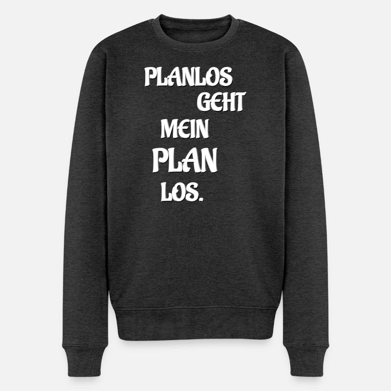 PLANLOS VA MON PLAN LOS - Pull Premium bio Homme - anthracite chiné