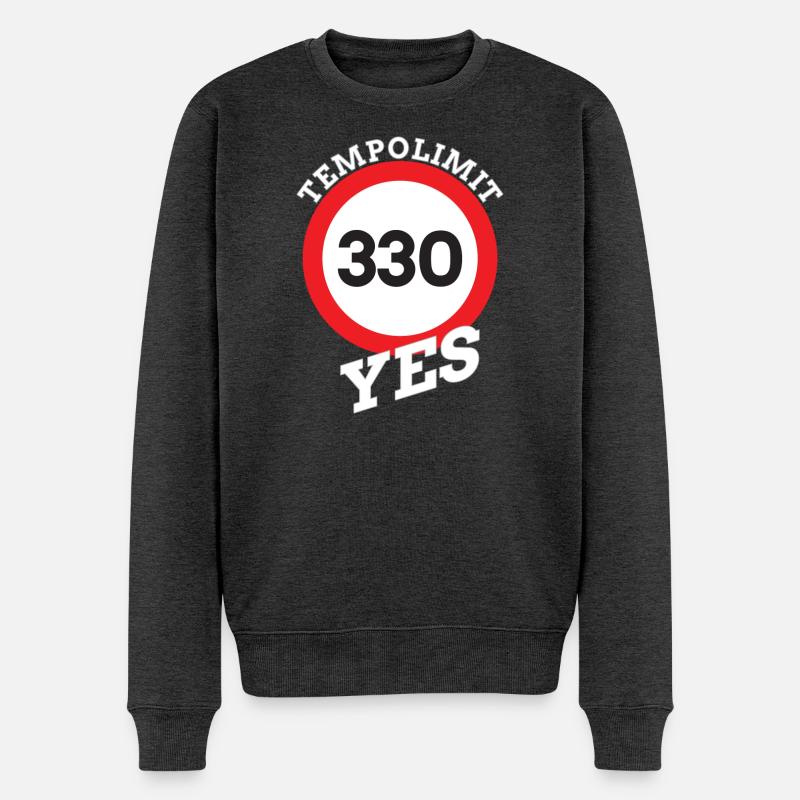 Tempolimit, Speed limit Autobahn - Männer Premium Bio Pullover - Anthrazit meliert