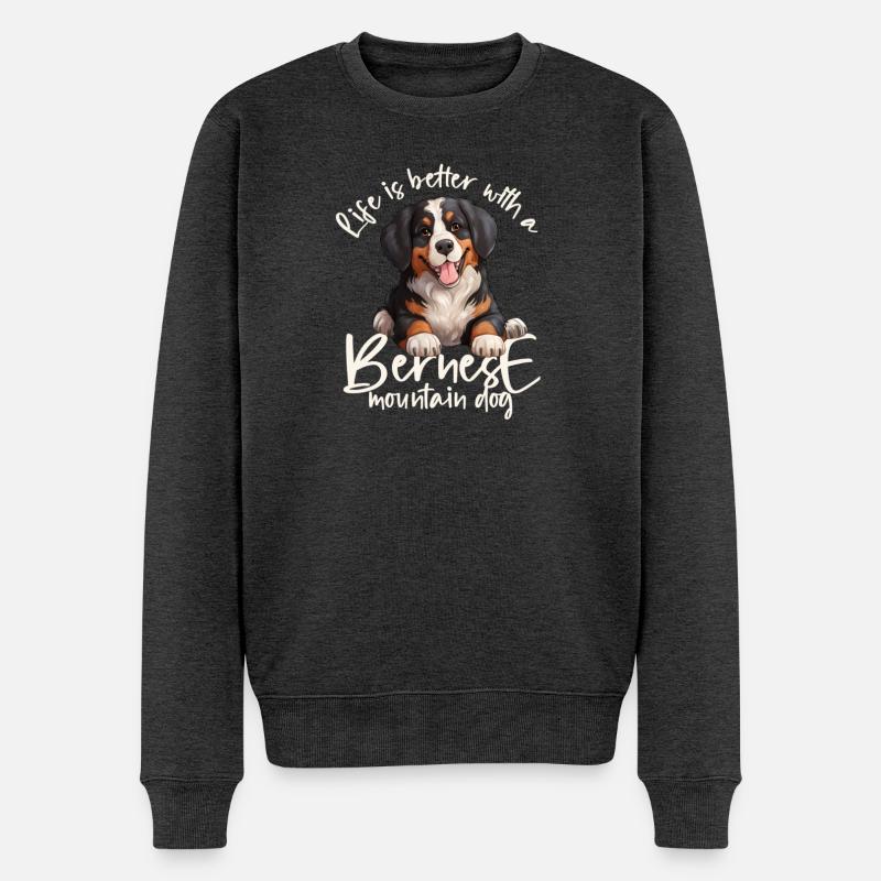 Bouvier bernois - Pull Premium bio Homme - anthracite chiné