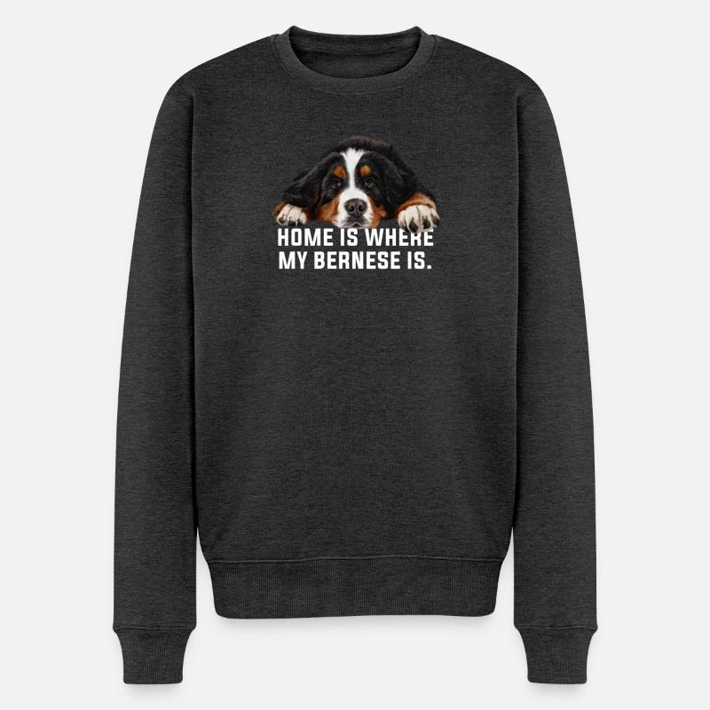 Berner Sennenhund - Männer Premium Bio Pullover - Anthrazit meliert