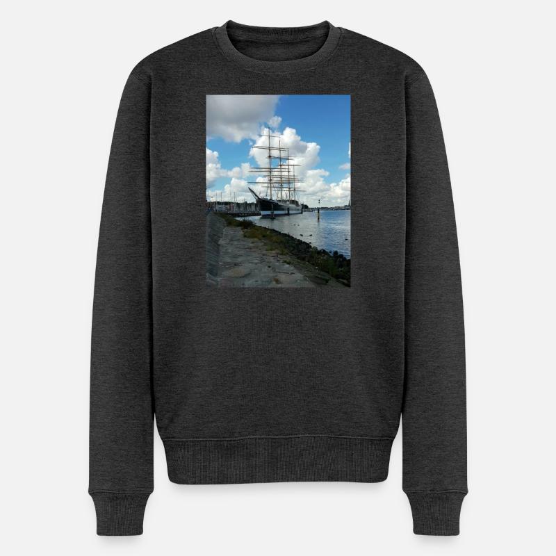 JensJensen - Männer Premium Bio Pullover - Anthrazit meliert