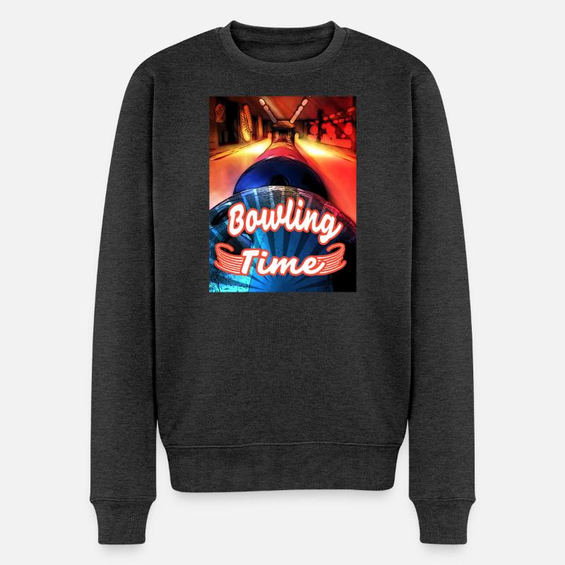 Its Bowling Time - Männer Premium Bio Pullover - Anthrazit meliert