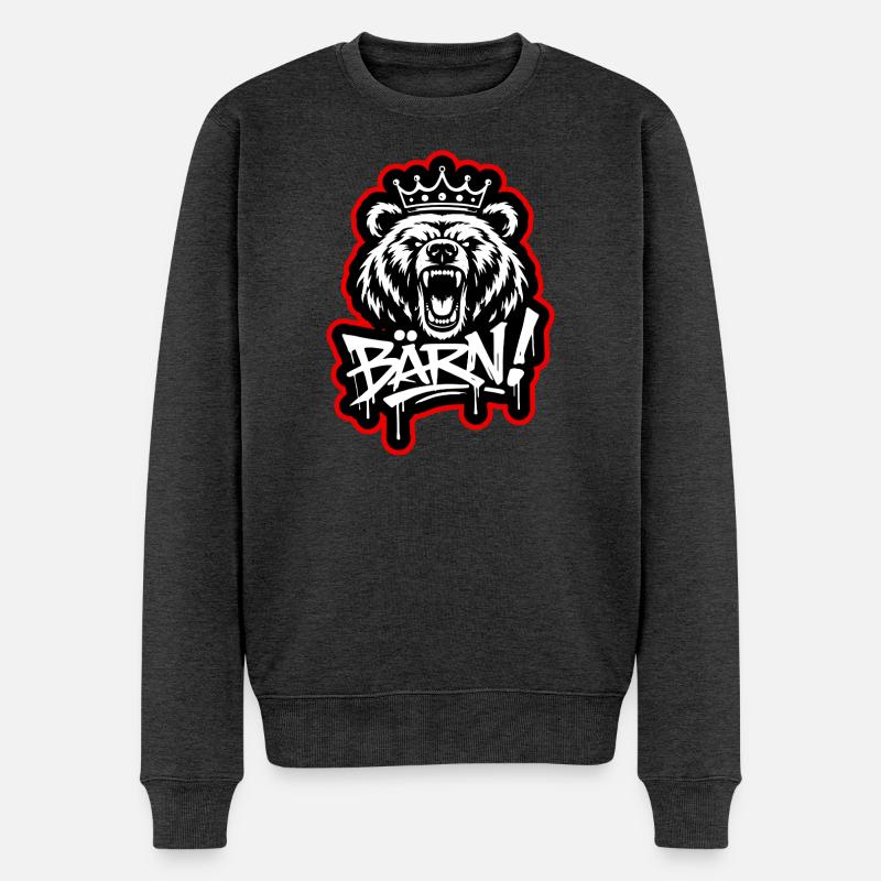Bärn Graffiti King - Bern - Männer Premium Bio Pullover - Anthrazit meliert